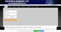 Desktop Screenshot of mayfield-garage.co.uk